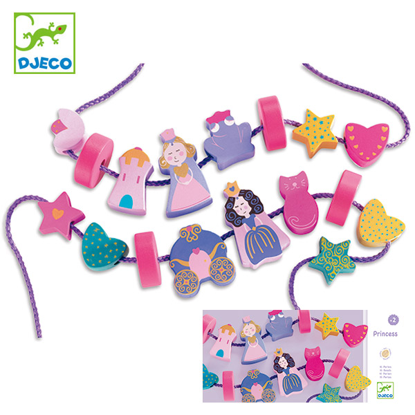 ひも通し 木製 ビーズ プリンセス 木のおもちゃ おもちゃ 知育玩具 ジェコ Djeco 紐通し 幼児 16ピース お姫様 女の子 ひもとおし ビの通販はau Pay マーケット お弁当グッズのカラフルbox