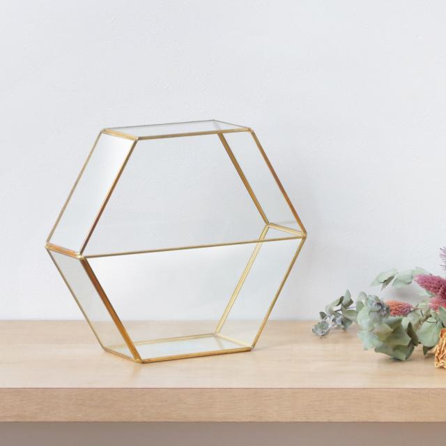 （貴重）Baccarat 花瓶　ベース　六角形　ヘキサゴン　ブートンドール 花瓶 フレームベース ヘキサゴン （ 花びん 花器 フラワーベース