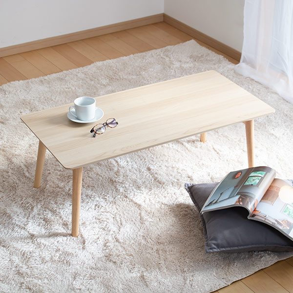 ※   送料込み　120   可愛い木の葉型　国産折脚テーブル　1　※ sanchokukoubo_sn-leaf-