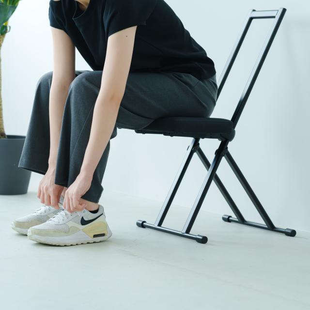 スツール 折りたたみ 無段階高さ調節 ルルチェア ハイスツール 完成品 （ チェア チェアー イス 椅子 いす 折り畳み ハイチェア カウンターチェア キッチン 作業 在宅 仕事 サブチェア 折りたたみチェア 折り畳みチェア 収納 ）_12
