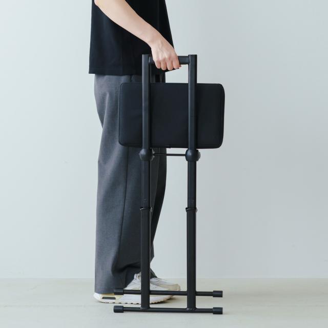 スツール 折りたたみ 無段階高さ調節 ルルチェア ハイスツール 完成品 （ チェア チェアー イス 椅子 いす 折り畳み ハイチェア カウンターチェア キッチン 作業 在宅 仕事 サブチェア 折りたたみチェア 折り畳みチェア 収納 ）_6