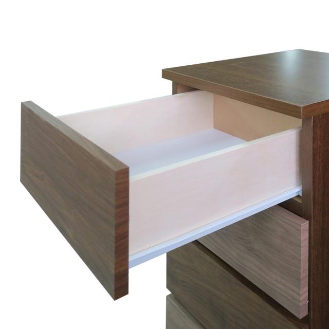 チェスト 幅60cm 5段 木目調 ワルツ 完成品 日本製 （ タンス スライドレール 引出し 収納 衣類収納 五段 木目柄 ブラウン ホワイト コンパクト シンプル ）_4