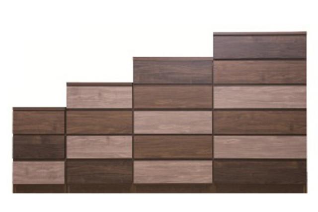 チェスト 幅40cm 4段 木目調 ワルツ 完成品 日本製 （ タンス スライドレール 引出し 収納 衣類収納 四段 木目柄 ブラウン ホワイト コンパクト シンプル ）_6