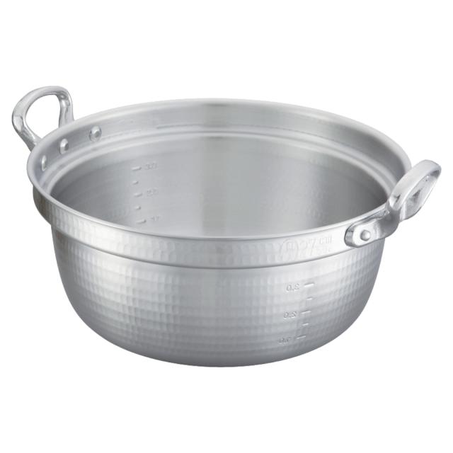 打出料理鍋 42cm ガス火専用 メモリ付き 中尾アルミ 業務用 日本製 19L ( ガス火 両手なべ 両手鍋 調理鍋 アルミ製 42センチ アルミ製鍋 鍋 なべ 調理器具 大容量 厨房用品 厨房 )の通販は