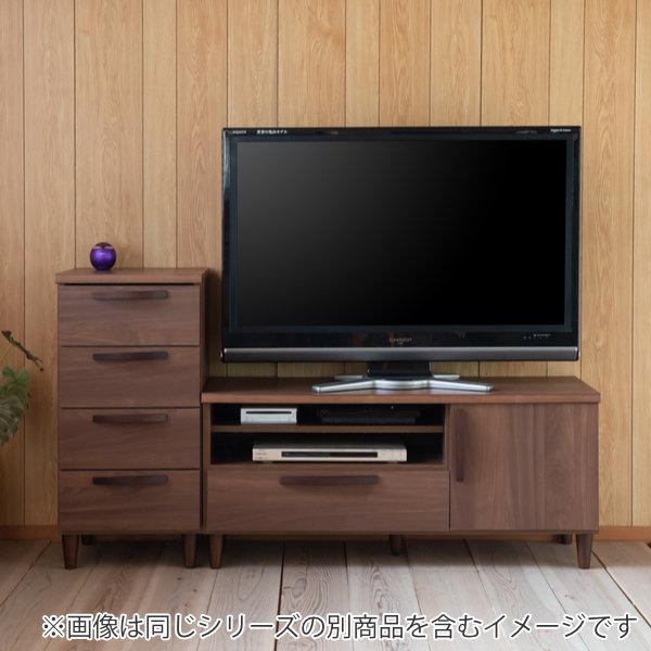 スリムチェスト 4段 北欧モダン 天然木取っ手 日本製 幅40cm （ 収納 リビングチェスト たんす リビング収納 北欧 完成品 収納棚 リビングボード 国産 木目 ブラウン ナチュラル ）