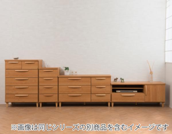スリムチェスト 4段 北欧モダン 天然木取っ手 日本製 幅40cm （ 収納 リビングチェスト たんす リビング収納 北欧 完成品 収納棚 リビングボード 国産 木目 ブラウン ナチュラル ）