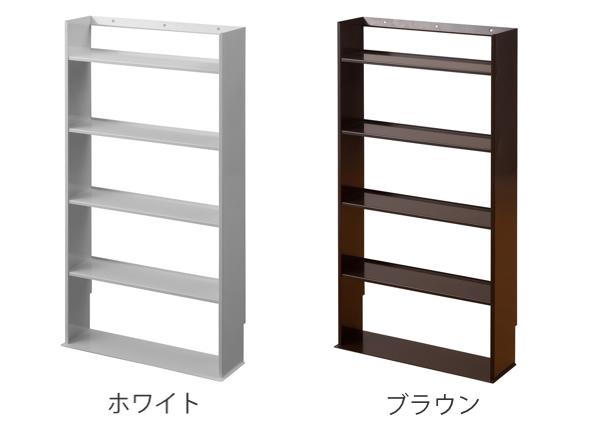 薄型 壁面収納 ミニコミックラック 幅45cm （ 本棚 オープンラック シェルフ コミックラック 収納棚 省スペース 日本製 収納 コミック 漫画収納 コミック収納 国産 完成品 ブラウン ホワイト 白 おしゃれ ）_2