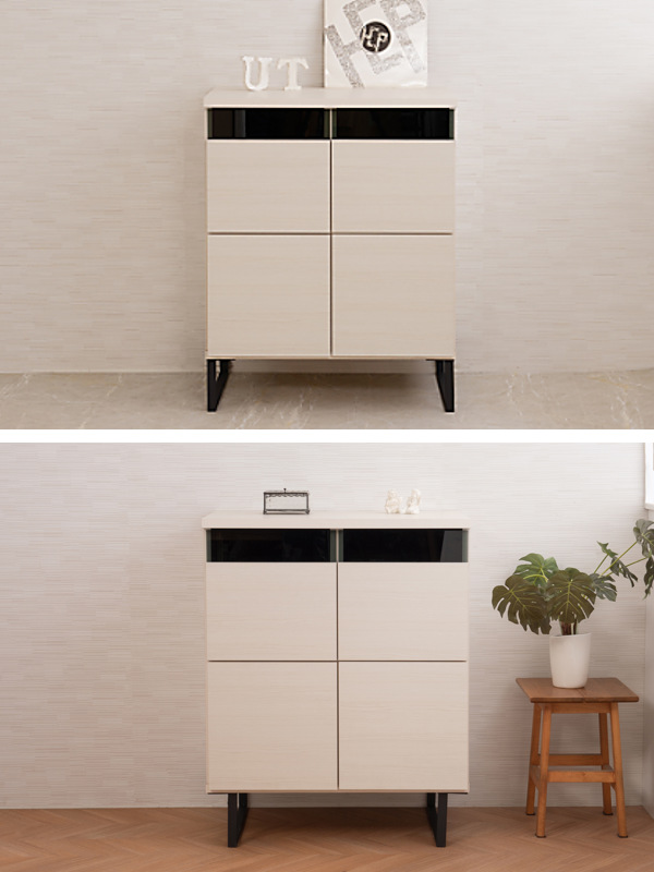 キャビネット 扉タイプ スチール脚 モダンデザイン 日本製 幅71cm （ ラック スクエア 収納棚 リビングボード 日本製 完成品 本棚 収納 リビング収納 サイドボード 小物整理 国産 扉付き ）_6