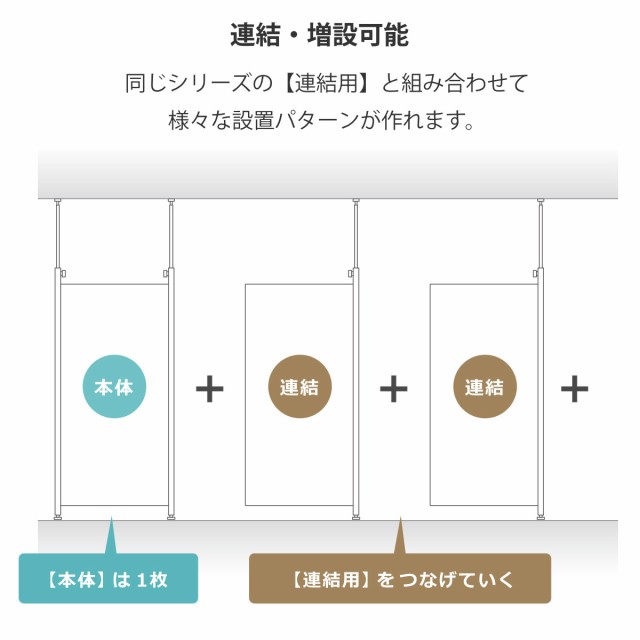 パーテーション 突っ張りパーテーション 本体用 幅65cm （ 突っ張り