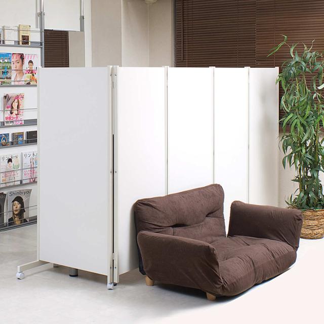 パーテーション キャスター付きパーテーション 5連 高さ145cm （ 自立