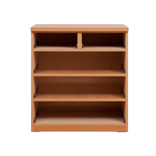 チェスト 4段 天然木 アルダー材 幅80ｃｍ （ 衣類収納 タンス 収納 木製 日本製 完成品 リビング収納 引き出し 国産 無垢材 たんす 箪笥 スライドレール 整理タンス ）