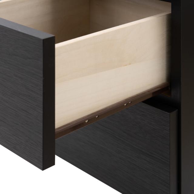 キャビネット スクエアキャビネット 引出し ロータイプ 幅71cm （ 収納棚 リビング収納 シェルフ ラック 木目調 サイドボード 日本製 収納 家具 扉付き 棚 スクエア シンプル ブラック 国産 完成品 本棚 扉付き）_12