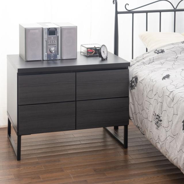 キャビネット スクエアキャビネット 引出し ロータイプ 幅71cm （ 収納棚 リビング収納 シェルフ ラック 木目調 サイドボード 日本製 収納 家具 扉付き 棚 スクエア シンプル ブラック 国産 完成品 本棚 扉付き）_15