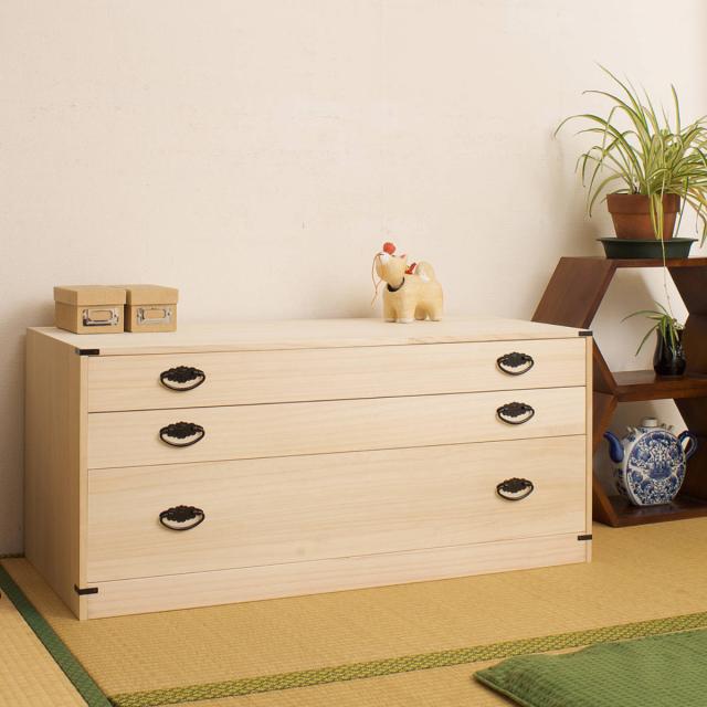 桐たんす 着物用 浅型 3段 桐タンス 台輪あり 日本製 幅99cm （ 桐箪笥 収納 桐チェスト 国産 完成品 桐 たんす タンス 箪笥 積み重ね 桐衣装箱 着物収納 衣類収納 チェスト 天然木 ）_10