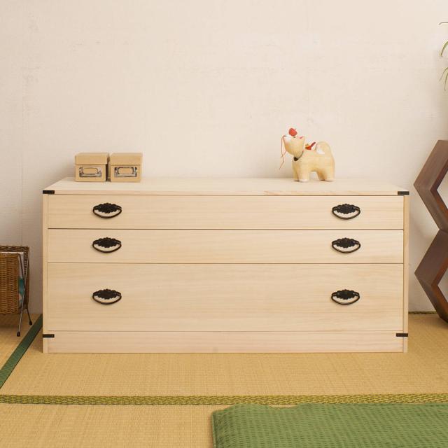 桐たんす 着物用 浅型 3段 桐タンス 台輪あり 日本製 幅99cm （ 桐箪笥 収納 桐チェスト 国産 完成品 桐 たんす タンス 箪笥 積み重ね 桐衣装箱 着物収納 衣類収納 チェスト 天然木 ）_11