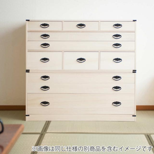 桐たんす 着物用 浅型 3段 桐タンス 台輪あり 日本製 幅99cm （ 桐箪笥 収納 桐チェスト 国産 完成品 桐 たんす タンス 箪笥 積み重ね 桐衣装箱 着物収納 衣類収納 チェスト 天然木 ）_17