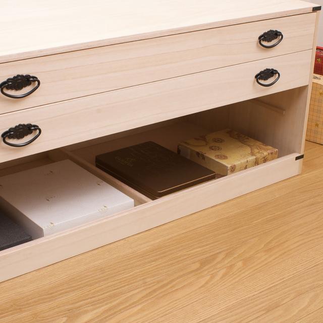 桐たんす 着物用 浅型 3段 桐タンス 台輪あり 日本製 幅99cm （ 桐箪笥 収納 桐チェスト 国産 完成品 桐 たんす タンス 箪笥 積み重ね 桐衣装箱 着物収納 衣類収納 チェスト 天然木 ）_6