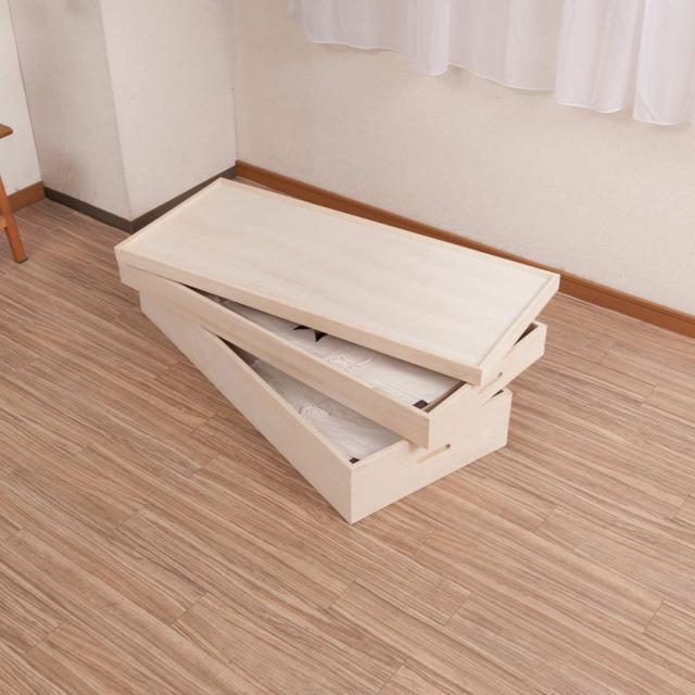桐 衣装ケース 2段 衣裳箱 隅金具なし 高さ25cm （ 完成品 桐衣装箱 衣装箱 衣装ケース 天然木 木製 衣類収納 収納 桐箪笥 桐タンス 蓋つき フタ付き 二段 ケース ボックス 収納ケース 着物 衣類 着物用 ）_4
