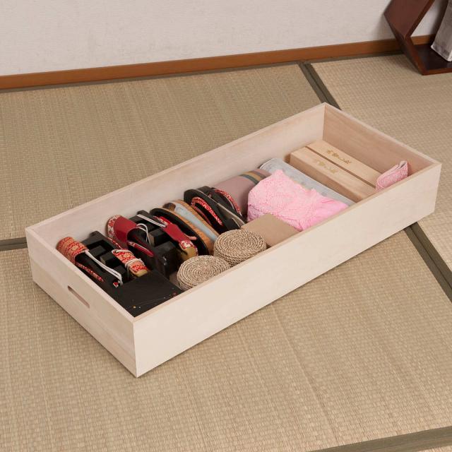 桐 衣装ケース 追加用 衣裳盆 深盆 蓋なし 隅金具なし 高さ13cm