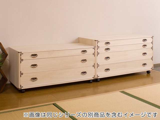 桐チェスト 4段 隅金具 キャスター付 幅100cm ( 桐たんす 桐 桐チェスト 4段 隅金具 キャスター付 幅100cm ( 桐たんす 桐