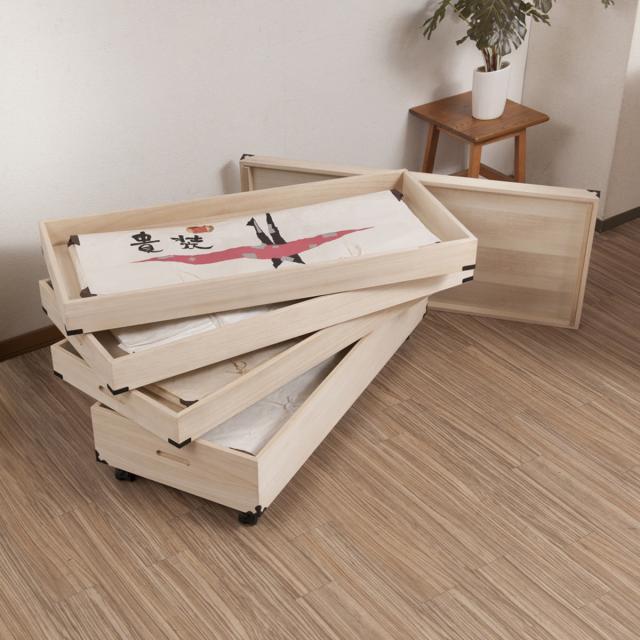 桐 衣装ケース 4段 桐箱 桐箪笥 着物 和服の保管に 楽天市場】桐衣装箱4段 高さ55(キャスター付） 送料無料 大川