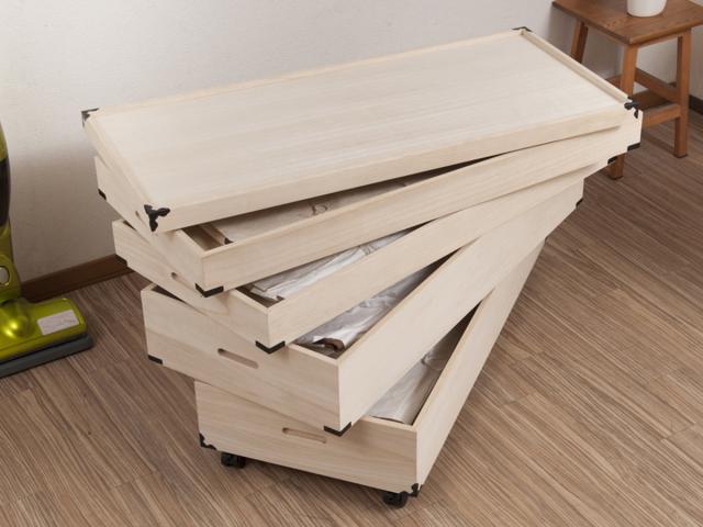 桐 衣装ケース 4段 衣裳箱 キャスター付 隅金具 高さ51cm （ 完成品 桐衣装箱 衣装箱 衣装ケース 天然木 木製 衣類収納 収納 桐箪笥 桐タンス 蓋つき フタ付き キャスター 四段 ケース ボックス 収納ケース 着物 衣類 ）_12