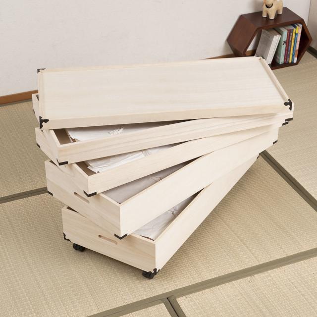 桐 衣装ケース 4段 衣裳箱 キャスター付 隅金具 高さ51cm （ 完成品 桐衣装箱 衣装箱 衣装ケース 天然木 木製 衣類収納 収納 桐箪笥 桐タンス 蓋つき フタ付き キャスター 四段 ケース ボックス 収納ケース 着物 衣類 ）_18
