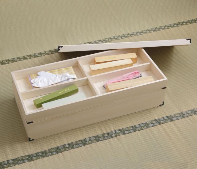 桐 衣装ケース 衣装箱 2段 幅91cm 日本製 （ 完成品 桐衣装箱 天然木 木製 衣類収納 着物 蓋付き 仕切り 収納 桐箪笥 桐タンス フタ付き 二段 ケース ボックス 収納ケース 桐箱 ）_8