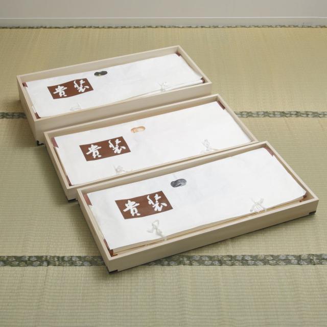 桐 衣装ケース 衣装箱 3段 幅91cm 日本製 （ 完成品 桐衣装箱 天然木 木製 衣類収納 着物 蓋付き 仕切り 収納 桐箪笥 桐タンス フタ付き 三段 ケース ボックス 収納ケース 桐箱 ）_6