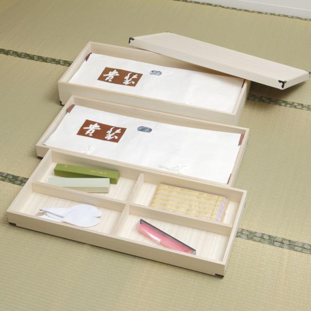 桐 衣装ケース 衣装箱 3段 幅91cm 日本製 （ 完成品 桐衣装箱 天然木 木製 衣類収納 着物 蓋付き 仕切り 収納 桐箪笥 桐タンス フタ付き 三段 ケース ボックス 収納ケース 桐箱 ）_7