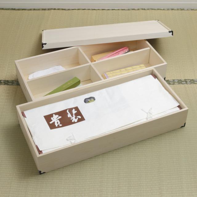 桐 衣装ケース 衣装箱 深型2段 91cm 日本製 （ 完成品 桐衣装箱 天然木 木製 衣類収納 着物 蓋付き 仕切り 収納 桐箪笥 桐タンス フタ付き 二段 ケース ボックス 収納ケース 桐箱 ）_8