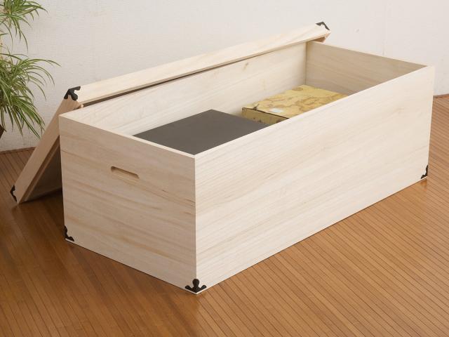 桐 衣装ケース 衣装箱 深型1段 91cm 日本製 （ 完成品 桐衣装箱 天然木 木製 衣類収納 着物 蓋付き 収納 桐箪笥 桐タンス フタ付き 一段 ケース ボックス 収納ケース 桐箱 ）_10