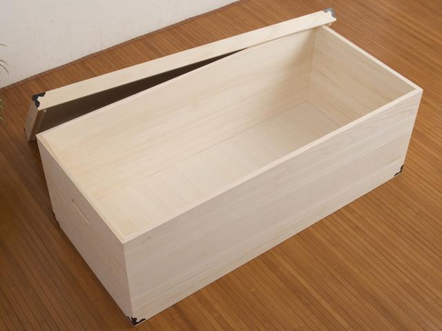 桐 衣装ケース 衣装箱 深型1段 91cm 日本製 （ 完成品 桐衣装箱 天然木 木製 衣類収納 着物 蓋付き 収納 桐箪笥 桐タンス フタ付き 一段 ケース ボックス 収納ケース 桐箱 ）_11