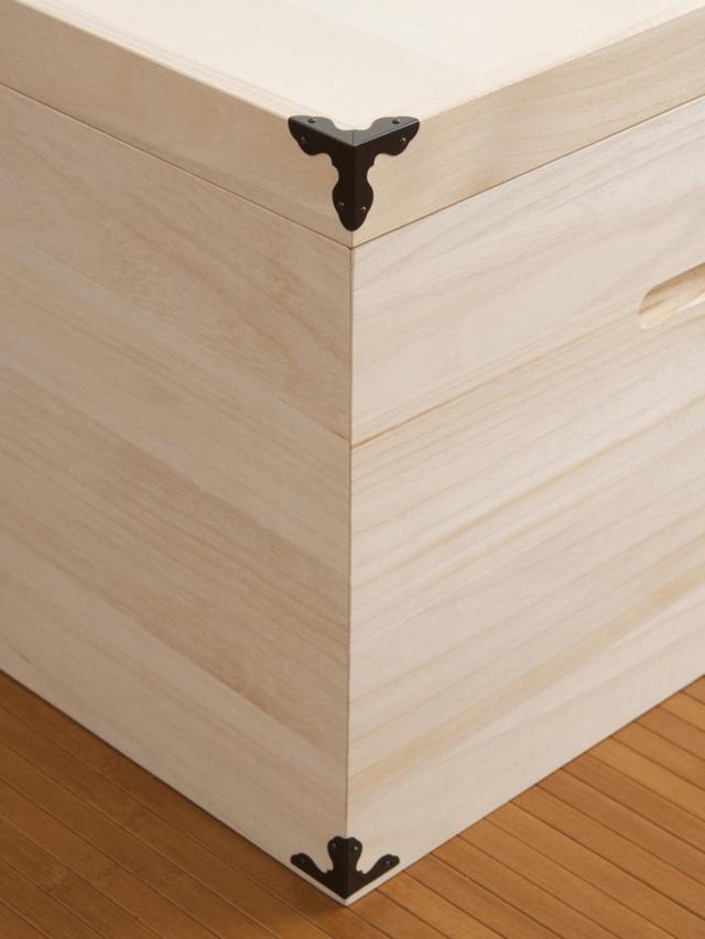 桐 衣装ケース 衣装箱 深型1段 91cm 日本製 （ 完成品 桐衣装箱 天然木 木製 衣類収納 着物 蓋付き 収納 桐箪笥 桐タンス フタ付き 一段 ケース ボックス 収納ケース 桐箱 ）_12