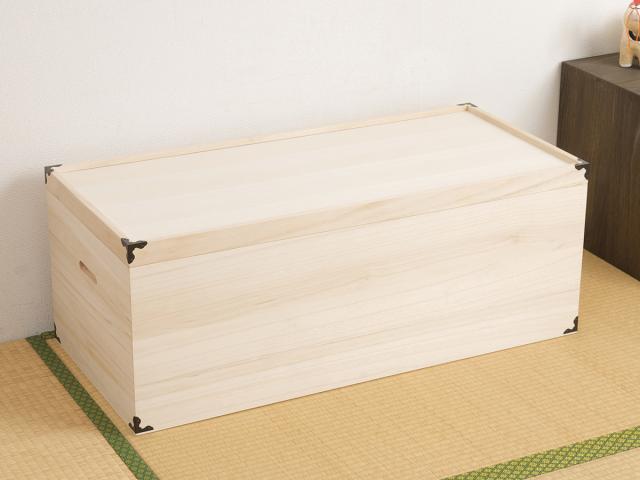 桐 衣装ケース 衣装箱 深型1段 91cm 日本製 （ 完成品 桐衣装箱 天然木 木製 衣類収納 着物 蓋付き 収納 桐箪笥 桐タンス フタ付き 一段 ケース ボックス 収納ケース 桐箱 ）_9