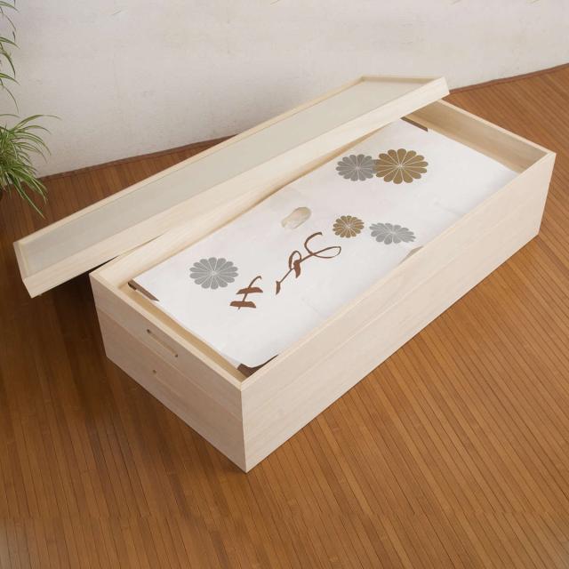 桐 衣装ケース 2段 衣装箱 日本製 セミロング （ 完成品 桐衣装箱 天然木 木製 衣類収納 着物収納 収納 蓋つき フタ付き 二段 ケース ボックス 収納ケース 着物 衣類 着物用 ）_4