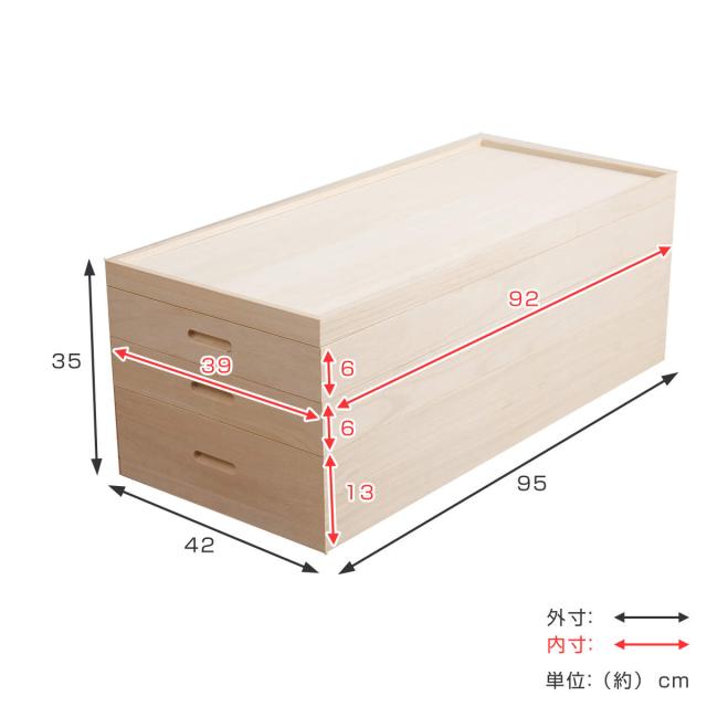 桐 衣装ケース 3段 衣装箱 日本製 セミロング （ 完成品 桐衣装箱 天然木 木製 衣類収納 着物収納 収納 蓋つき フタ付き 三段 ケース ボックス 収納ケース 着物 衣類 着物用 ）_2