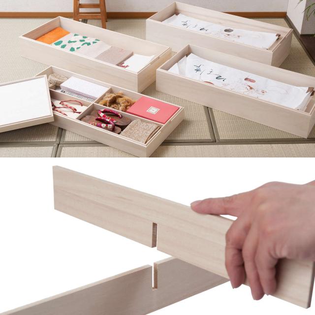 ★美品★ 桐箱 衣装箱 衣装ケース 桐ケース 4段 大.小 桐衣装箱 4段 キャスター付き 衣装ケース 桐ケース 押入れ収納