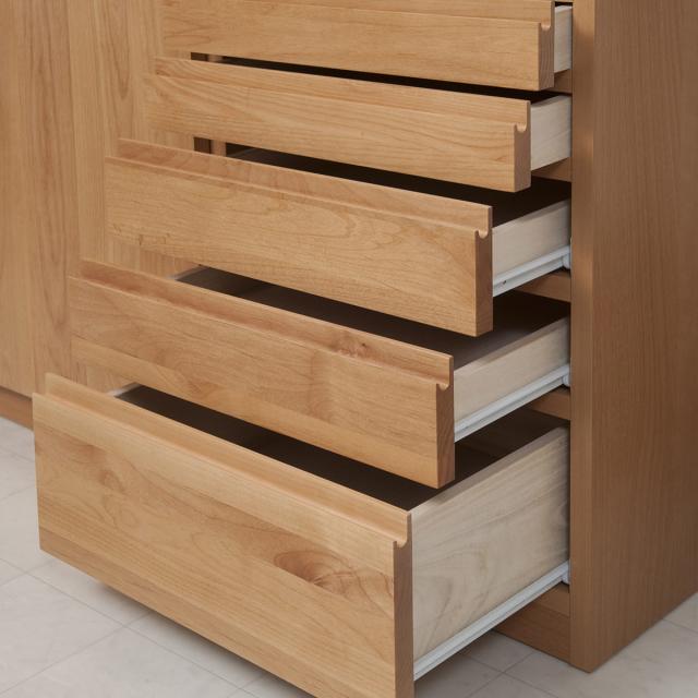 ファックス台 キャビネット 天然木アルダー チェスト 幅90cm （ 電話台