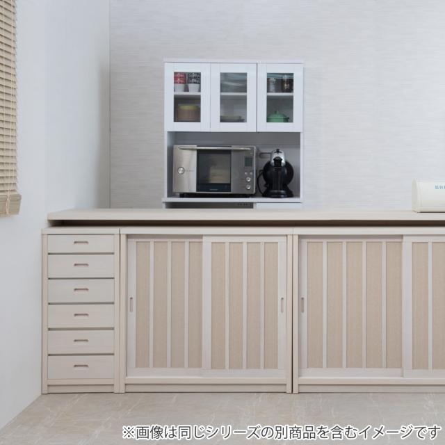 カウンター下収納 板引き戸 和モダン調 日本製 幅90cm （ カウンター下 