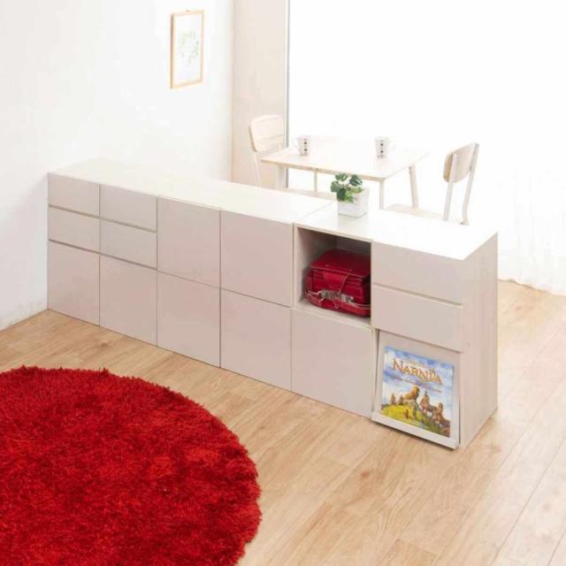 スクエアキャビネット 4パターン収納タイプ ハイグロス前板 幅70cm （ キャビネット 収納 棚 ラック 家具 フラップ扉 リビング収納 チェスト コード穴 モデム収納 飾り棚 引き出し ホワイト ナチュラル ）_15
