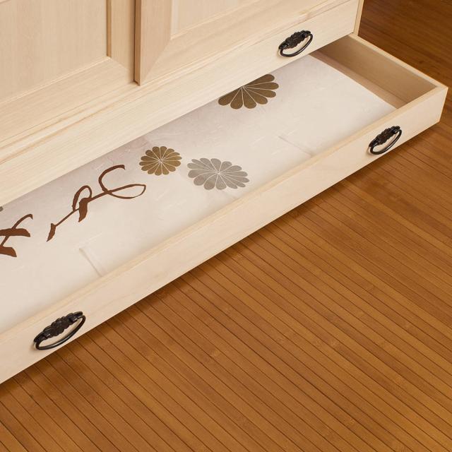 (美品)桐箪笥②上部　木製チェスト 扉付き収納 桐箪笥 桐チェスト 日本製 完成品 隠しスペース付き3段 高さ61