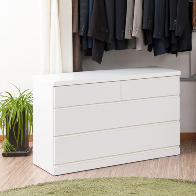 チェスト 3段 整理タンス クローゼット収納 キャスター付 幅99.5cm （ クローゼット 押入れ 収納 押入れ収納 完成品 日本製 タンス 約幅100cm たんす キャスター 衣類収納 引き出し ウォークインクローゼット 木製 ）の通販は 24,990円