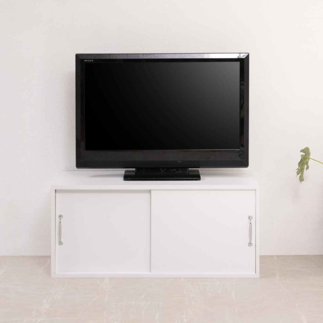上置き棚 引戸式 ホワイトリビング 幅90cm （ 上置き 収納 家具