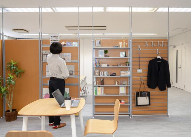 マガジンラック 突っ張り パーテーション 幅60cm 日本製 （ 衝立