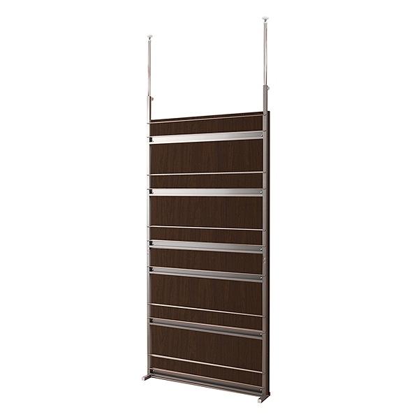 マガジンラック 突っ張り パーテーション 幅90cm 日本製 （ 衝立 パーティション 目隠し 幅 90 壁面 収納 間仕切り ついたて 部屋 仕切り おしゃれ リビング 玄関 木目調 壁面ラック 収納ラック ）_19