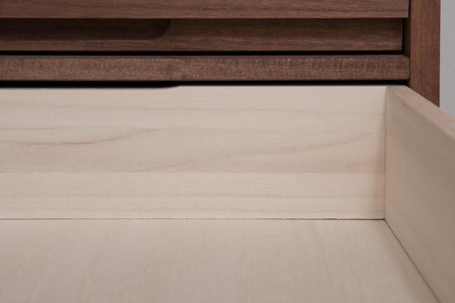 桐タンス 幅100.5cm 5段 組み合わせ 水性塗装 （ 桐 たんす チェスト 収納 日本製 完成品 桐心 家具 積み重ね 引き出し 五段 消臭 竹炭シート ブラウン ナチュラル ）_9