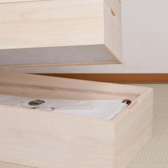 桐 衣装ケース 幅42cm 4段 キャスター付き 日本製 完成品 桐心 （ 収納