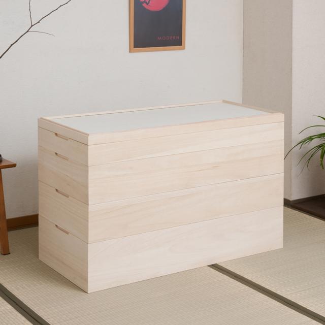 桐 衣装ケース 幅42cm 4段 キャスター付き 日本製 完成品 桐心 （ 収納