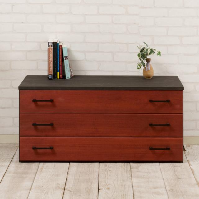 木目調 収納桐タンス 2段引き出し 5段 日本製】木目が素敵な